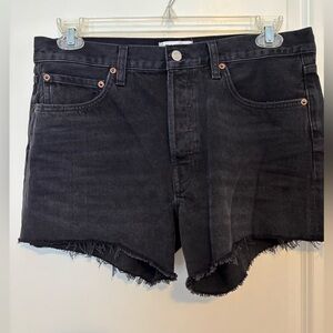 AGOLDE Parker Long Black Shorts